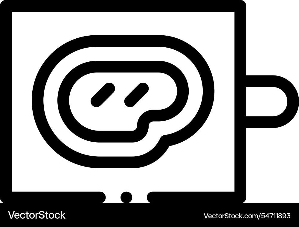 Meat icon thin linear style design isolated Meat icon thin linear style design isolated vector image