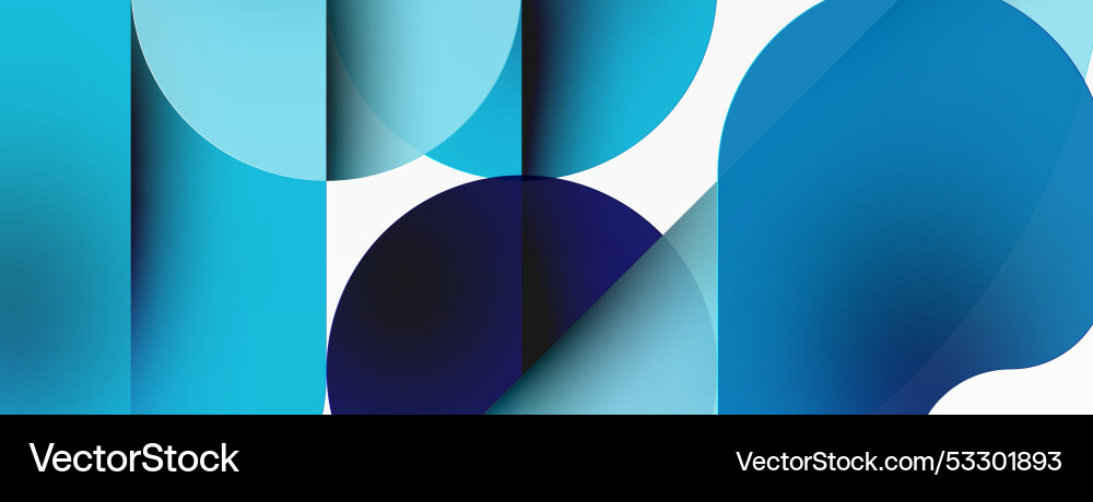 Minimal round shapes geometric abstract background Vector Image