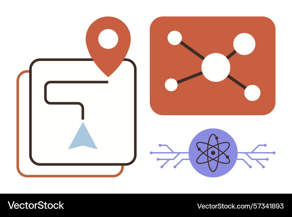 Navigation path network connections and atomic Navigation path network connections and atomic vector image