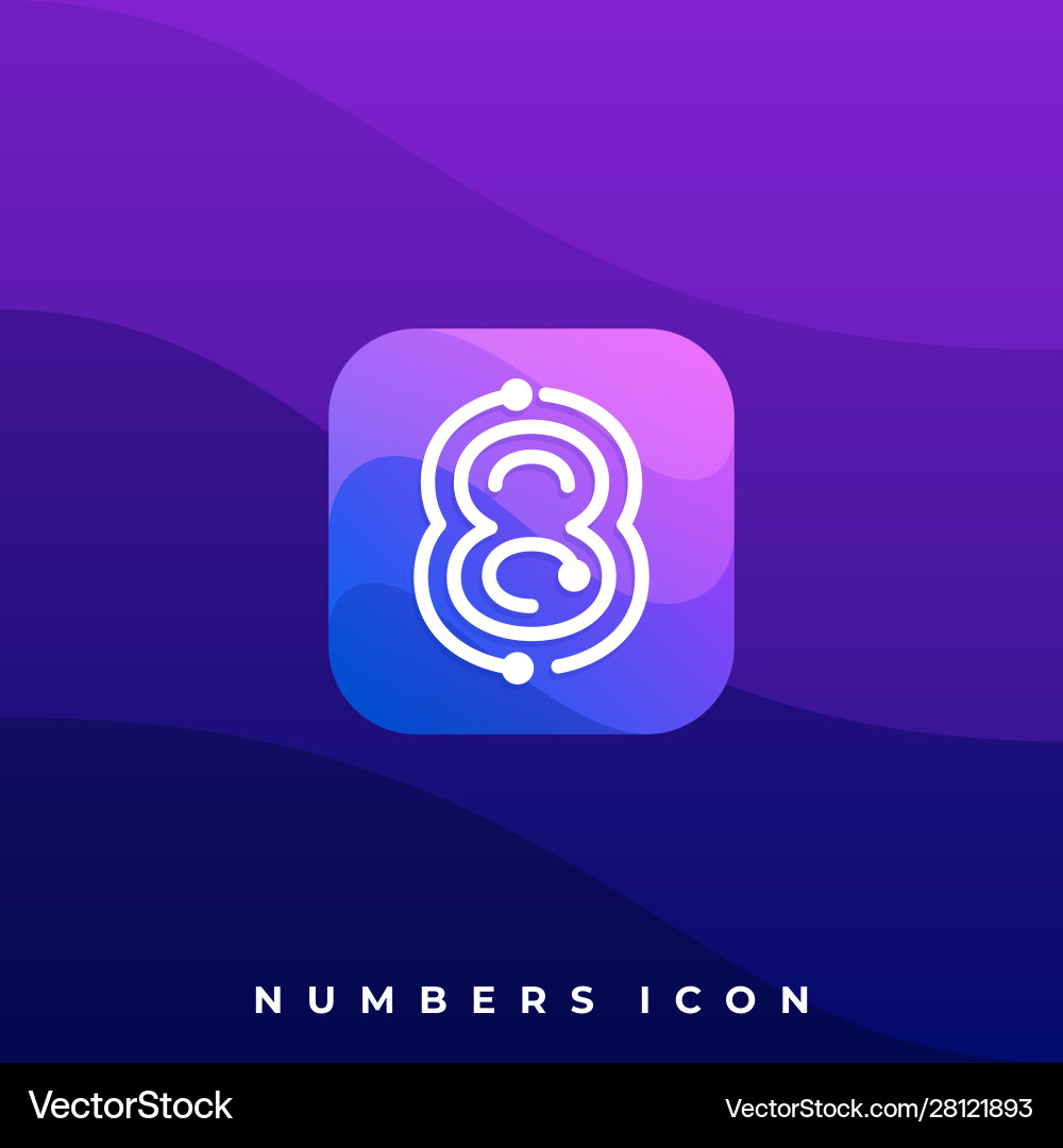 Numbers circuit application template Numbers circuit application template Vector Image