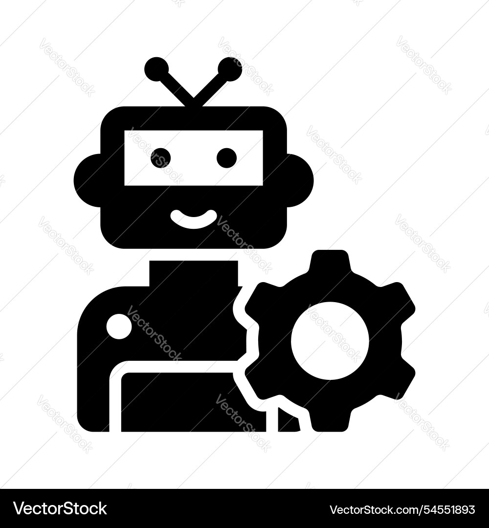 Robot setting Vector Image