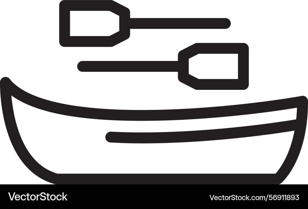 Rowboat linear style icon design Vector Image