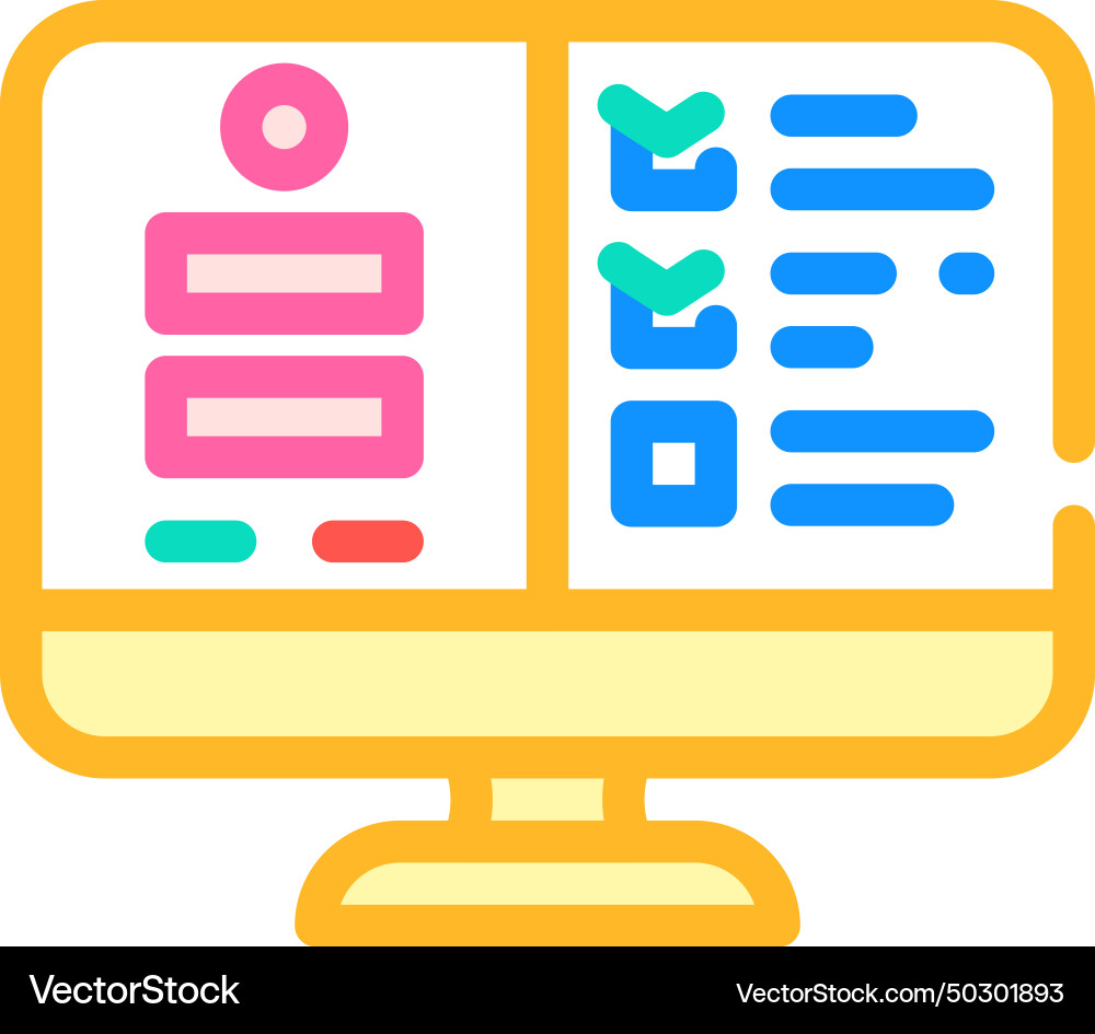 Usability testen ux ui design color icon Usability testen ux ui design color icon vektorbild
