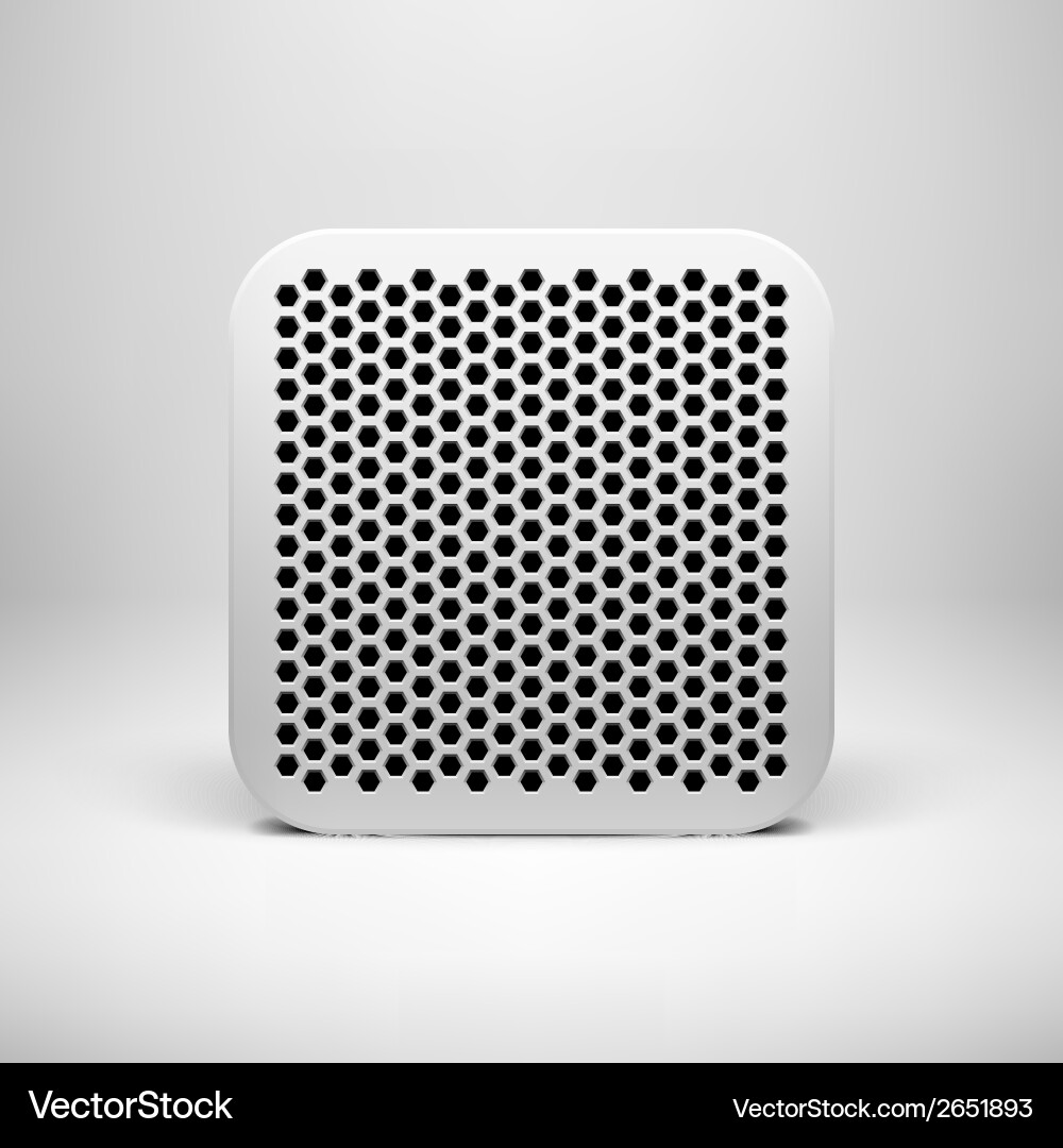 White abstract app icon button template vector image