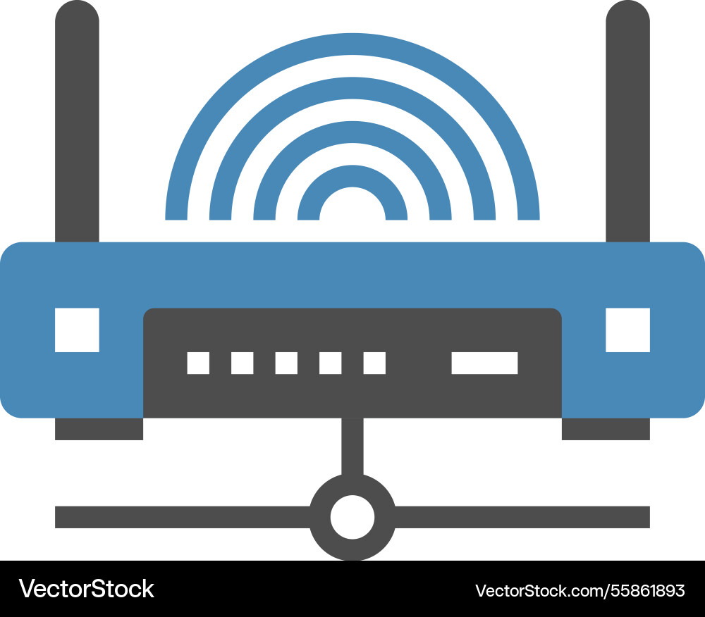 Wireless connection flat web icon concept vector image