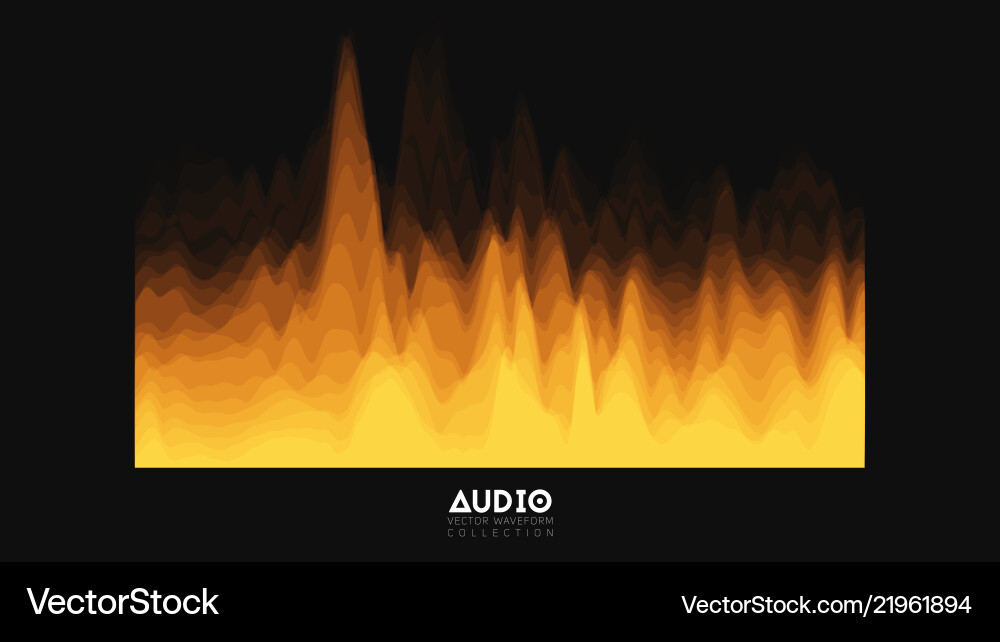 3d echo audio wavefrom spectrum abstract 3d echo audio wavefrom spectrum abstract Vector Image