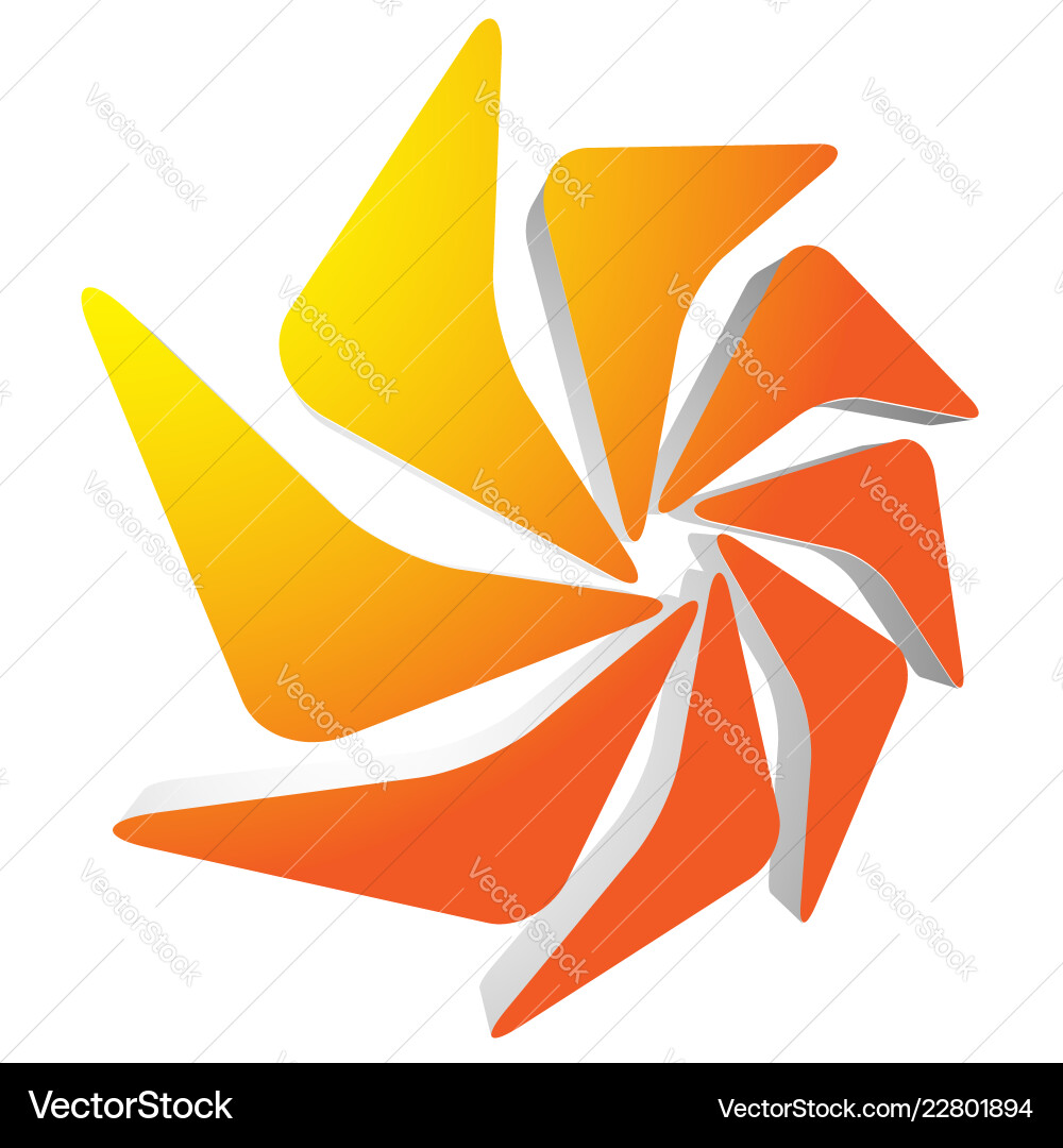 Abstract 3d rotating shape editable Abstract 3d rotating shape editable vector image