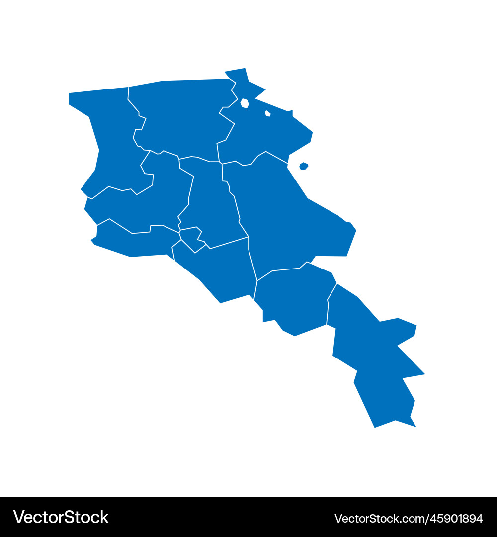 Armenia political map of administrative divisions Armenia political map of administrative divisions Vector Image
