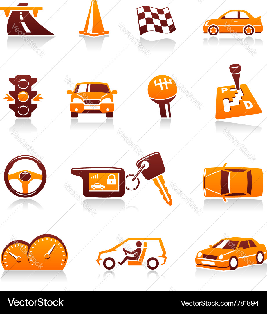 Automotive Icon Set vector image