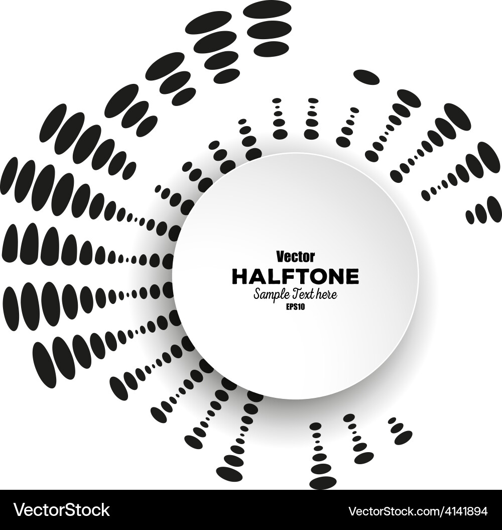 Circle halftone element for your design vector image