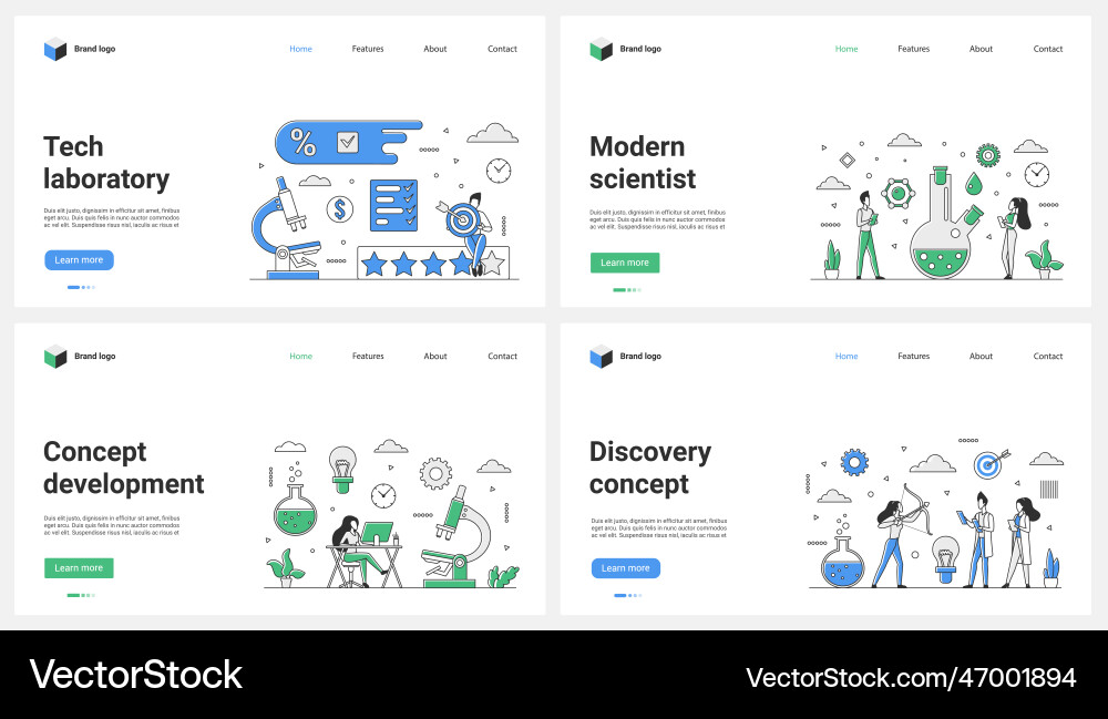 Development of modern science technical discovery vector image