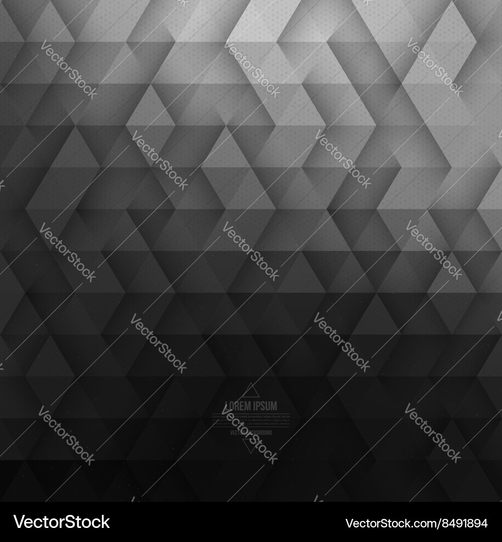 Dunkel geometrische Gray Abstract Hintergrund Vektorbild