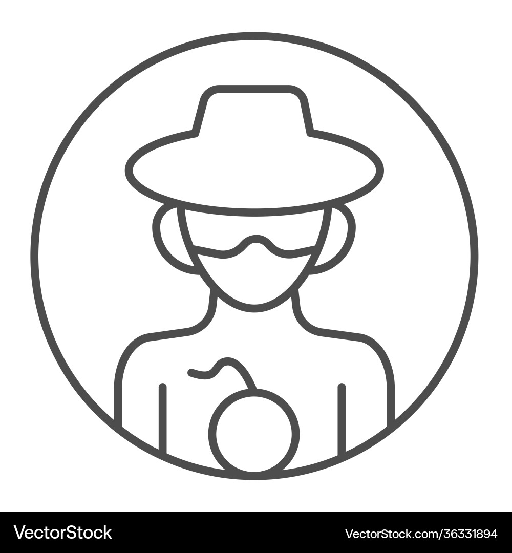 Hacker with bomb thin line icon web security Hacker with bomb thin line icon web security Vector Image