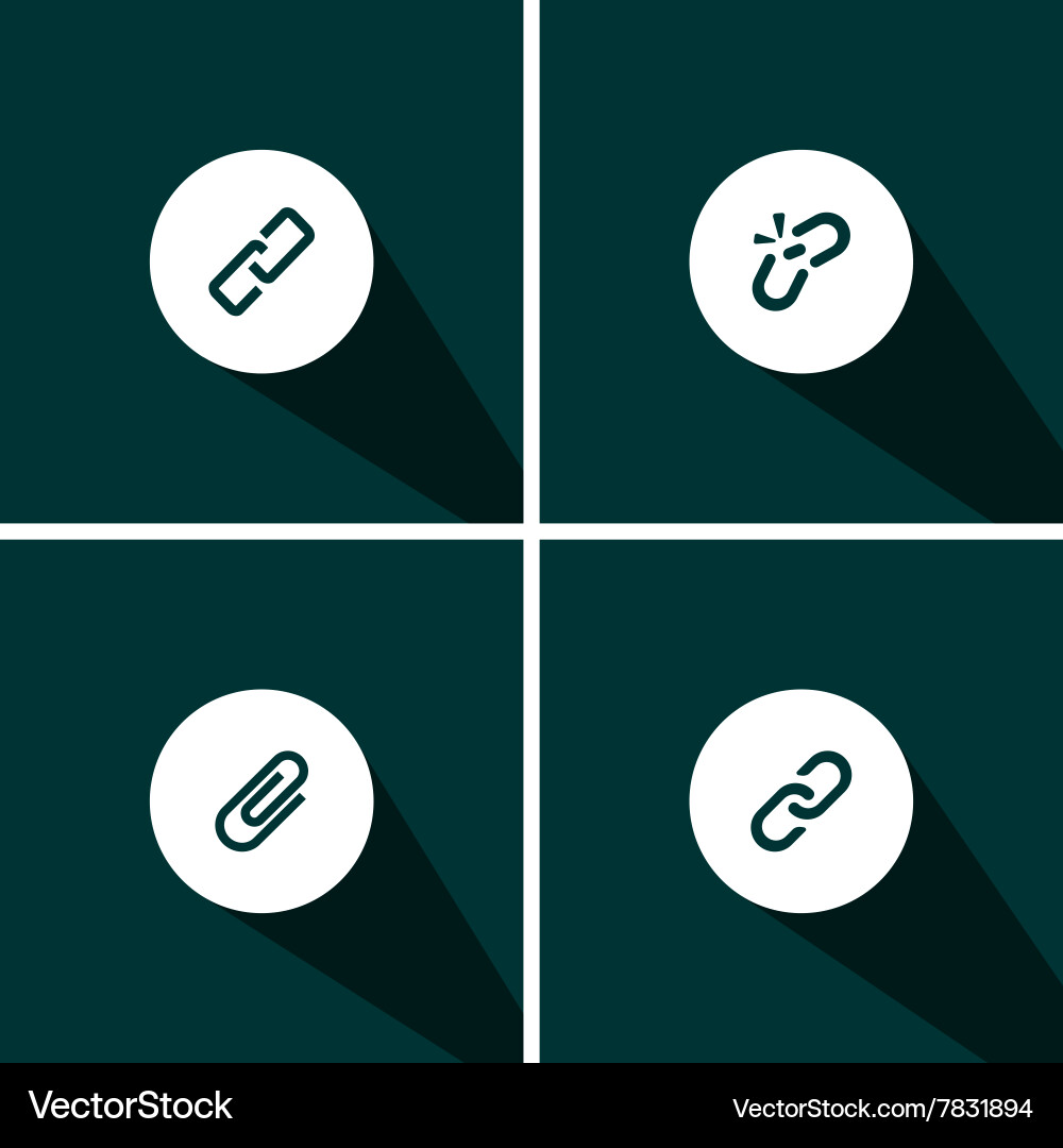 Link Icons - Connection & Web Vector Image
