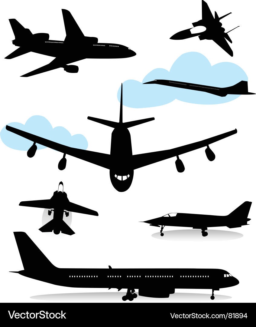 Military Jet Airplane vector image