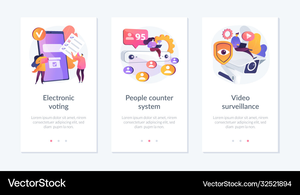 Public control and automated counting app vector image