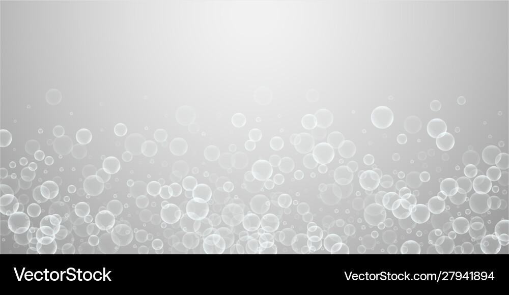 Random soap bubbles abstract background blowing b vector image