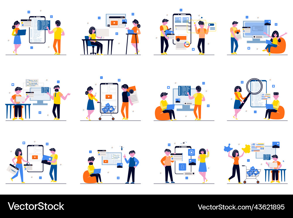 App Development - UI Concept vector image