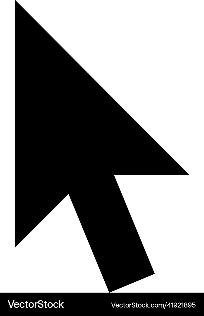 Arrow pointer simple black cursor for web Vector Image