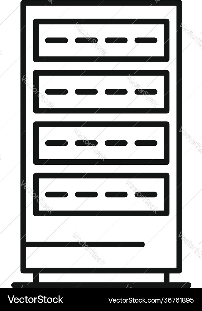 Data server icon outline style Data server icon outline style vector image