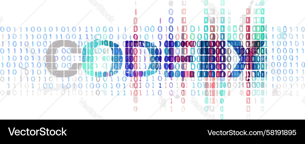 Digital Codex Data Flow Vector Image