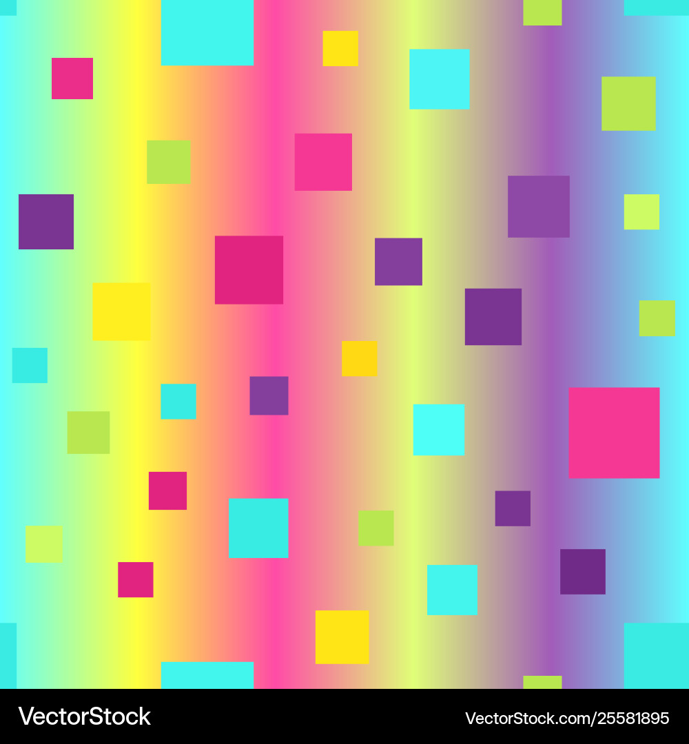 Glossy square pattern seamless background vector image
