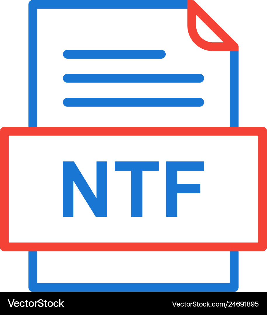 Ntf file document icon vector image
