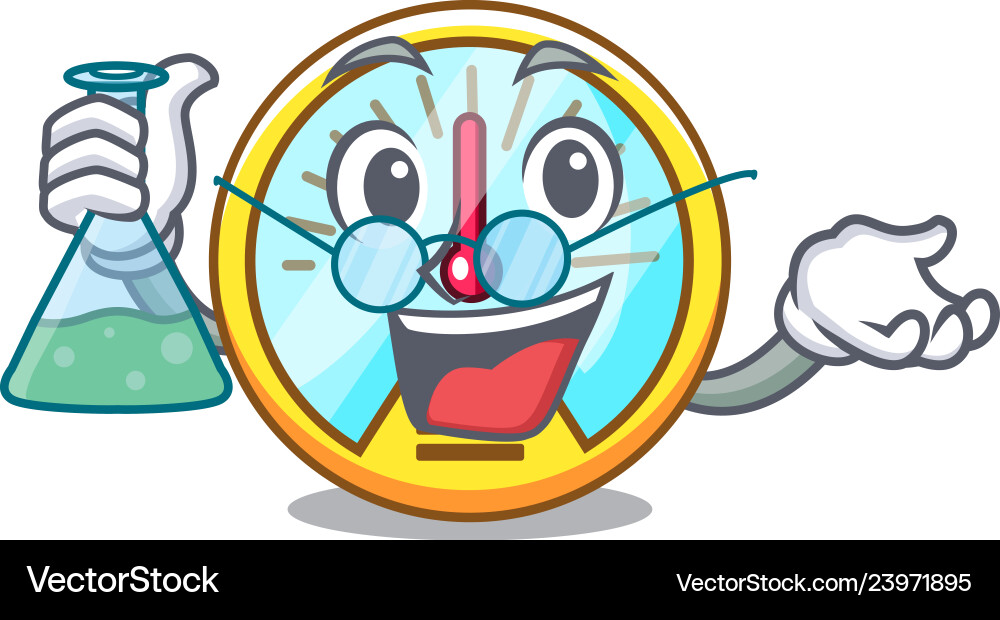 Professor speedometer is displayed in character Professor speedometer is displayed in character vector image