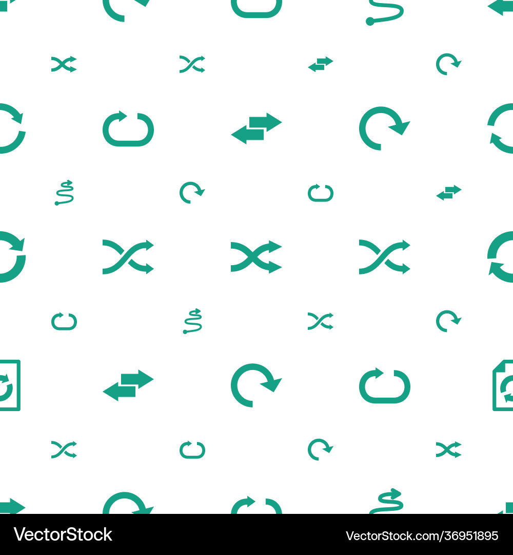 Repeat icons pattern seamless white background vector image