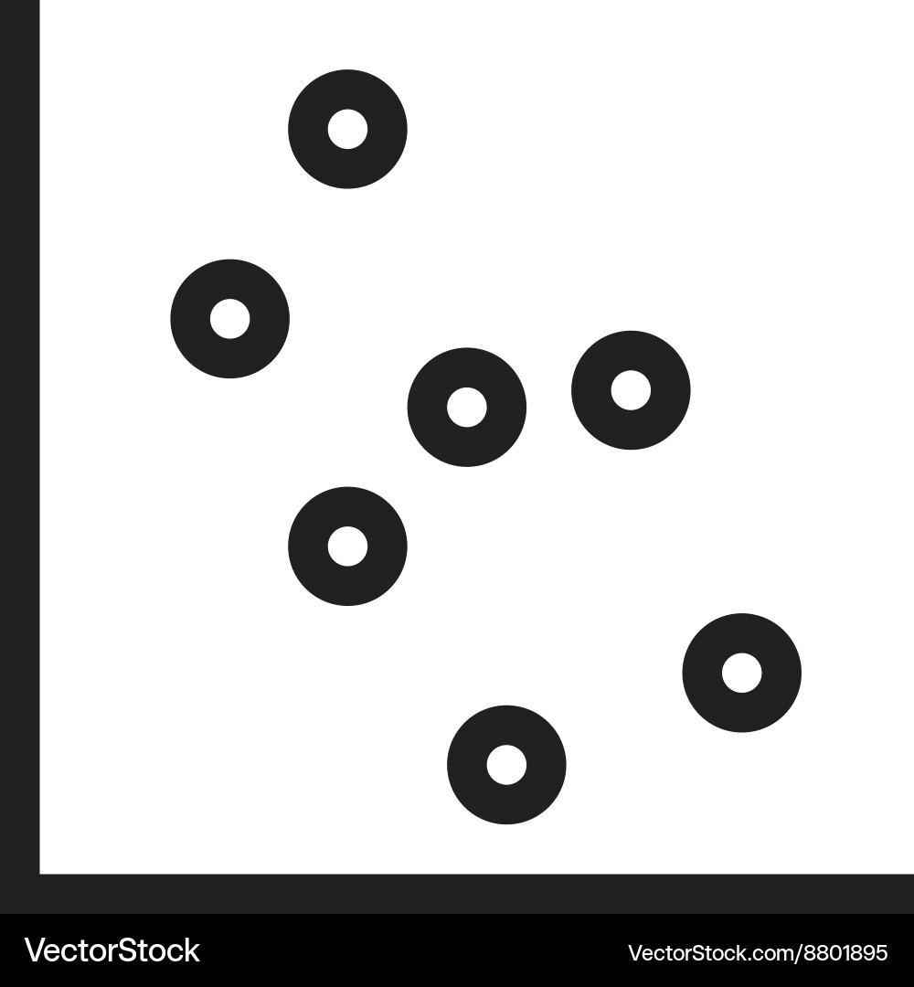Scatter plot i vector image