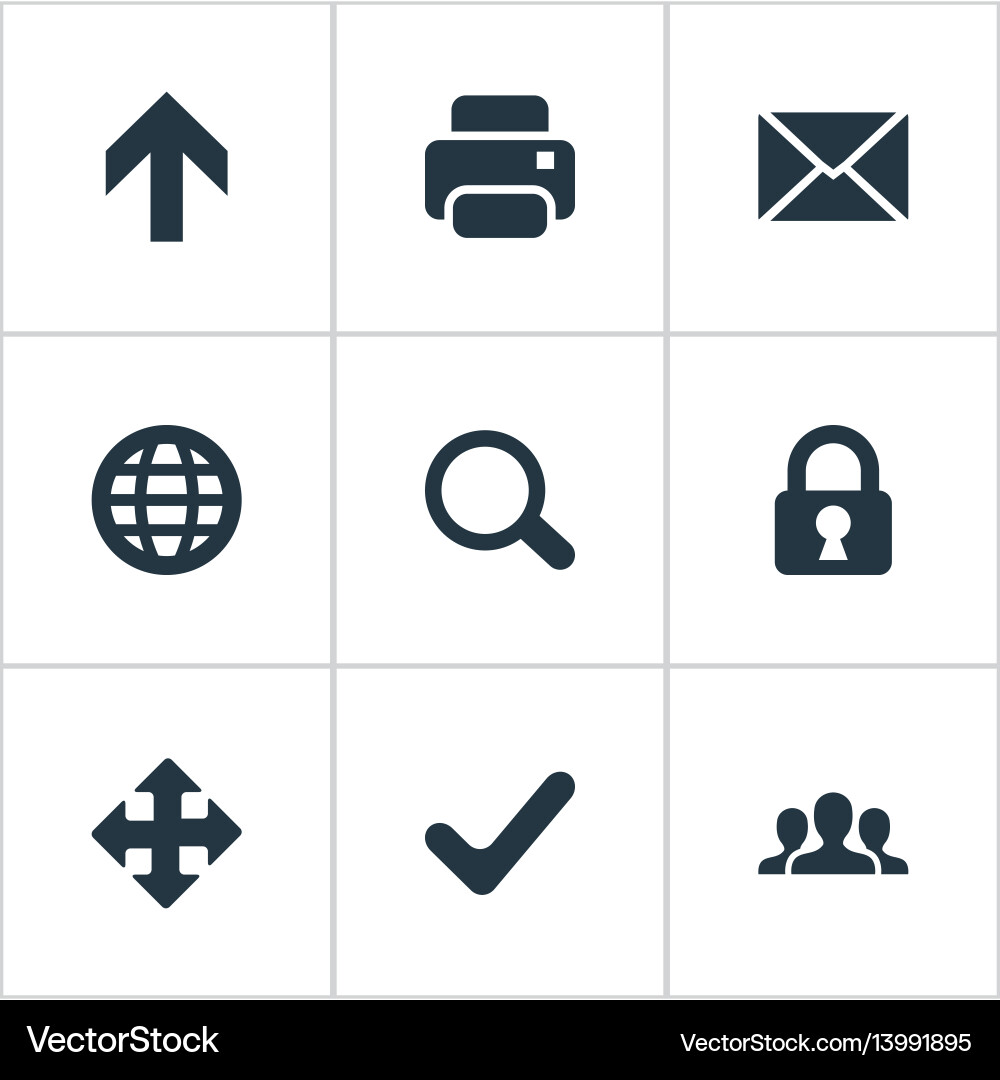 Set of simple apps icons Vector Image