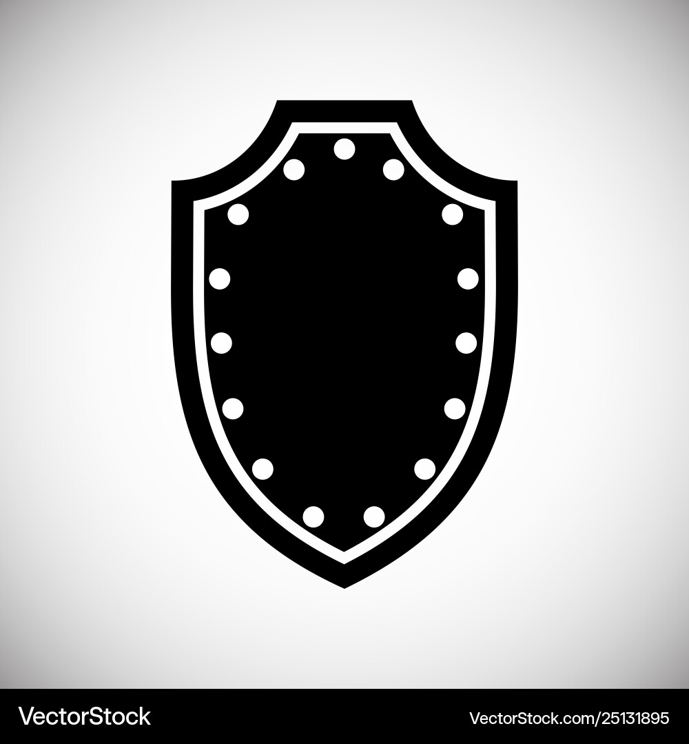 Shield icon on background for graphic and web Shield icon on background for graphic and web vector image