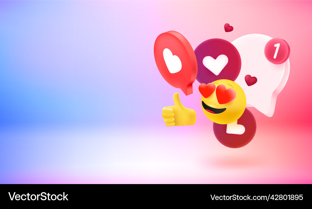 Using social media network communication 3d Using social media network communication 3d vector image