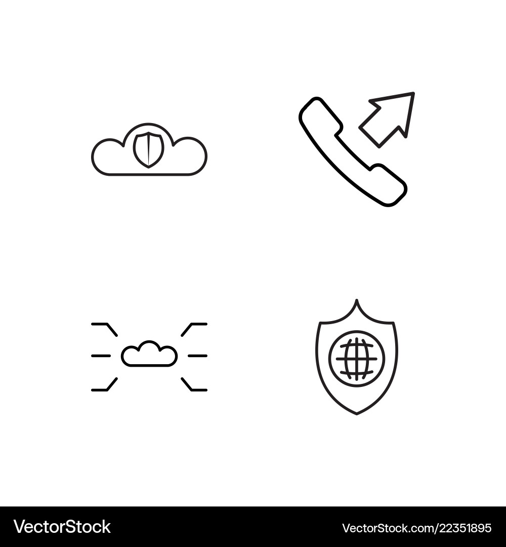 Web simple outlined icons set Vector Image