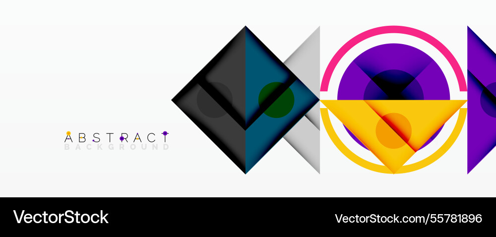 Abstract geometric composition with intersecting Vector Image