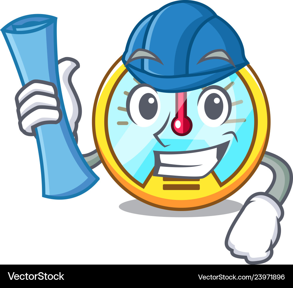 Architect speedometer is displayed in character vector image