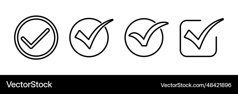 Check icon mark list button Check icon mark list button vector image