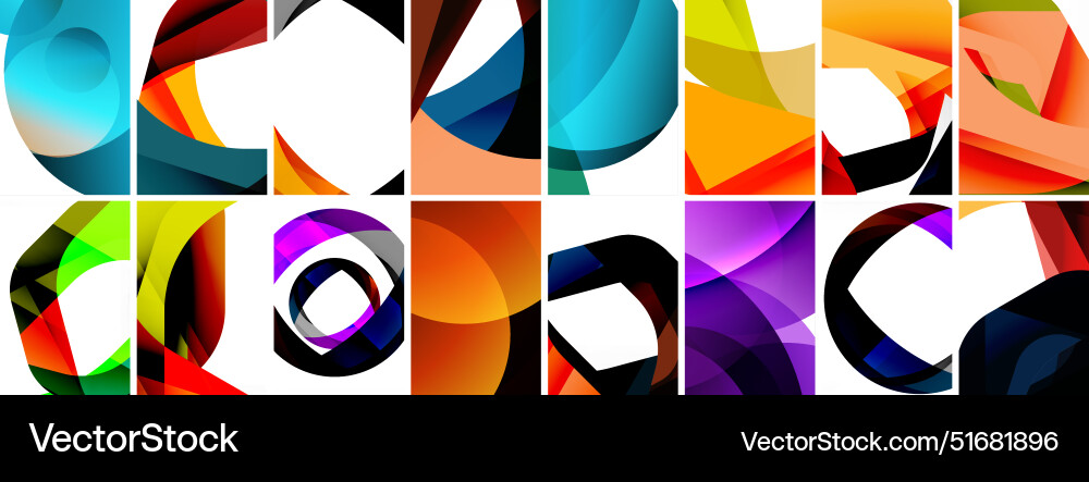 Collection of abstract background with waves Vector Image
