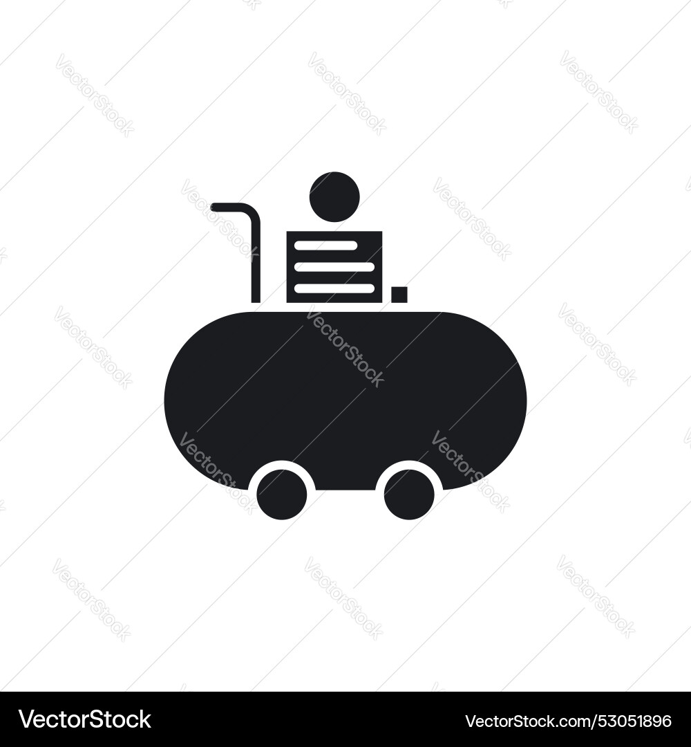 Compressor icon set electric portable air Vector Image