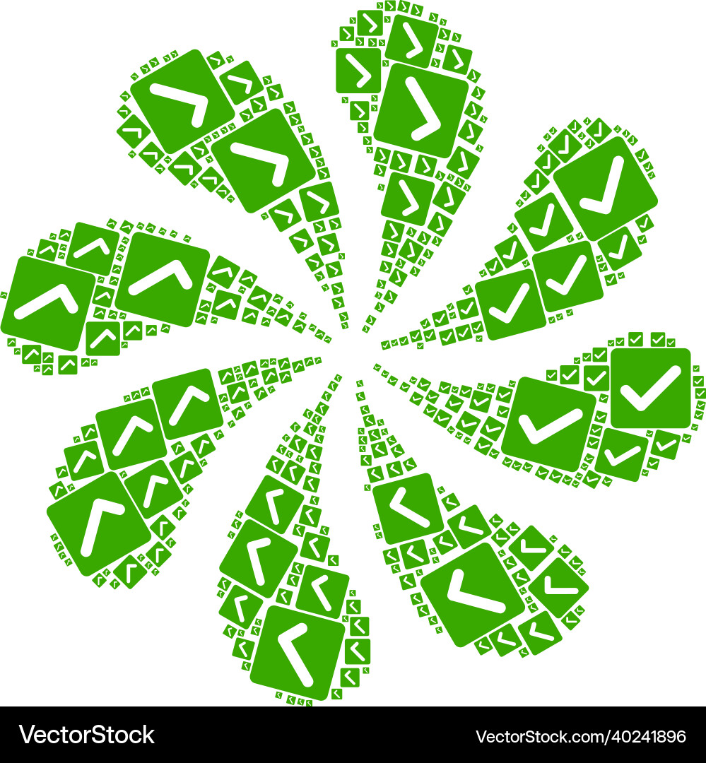 Confirmation checkbox icon twirl twist Confirmation checkbox icon twirl twist vector image