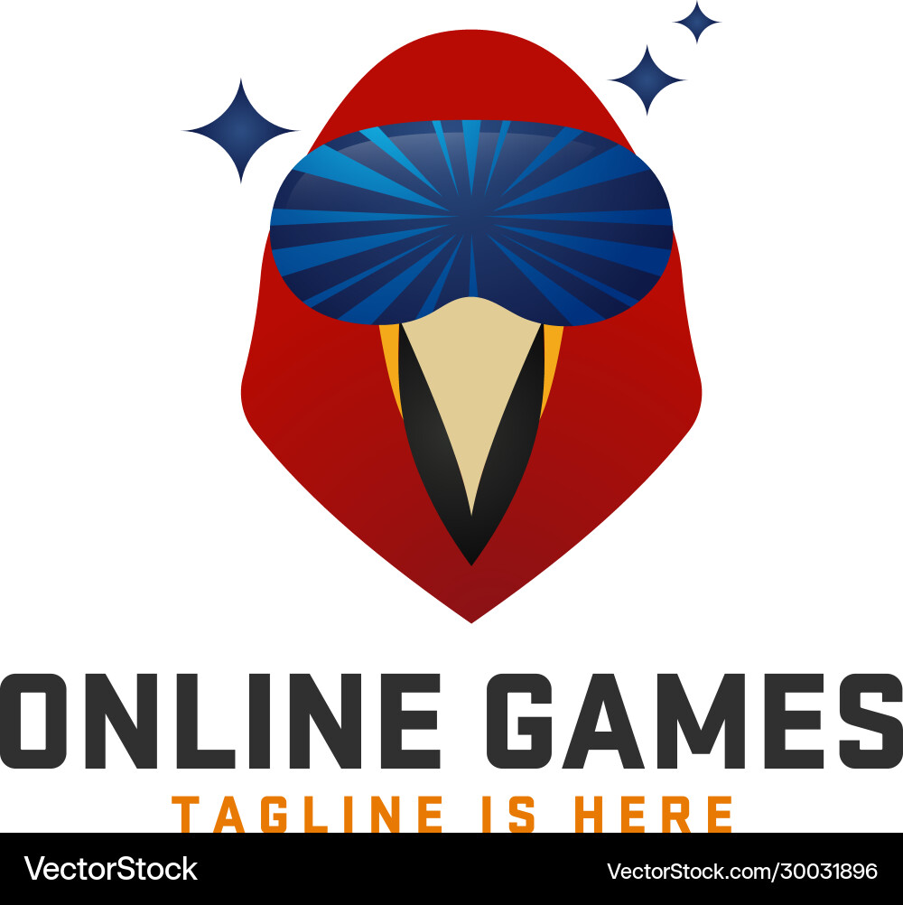 Coole Vogel Online-Logo Coole Vogel Online-Logo vektorbild