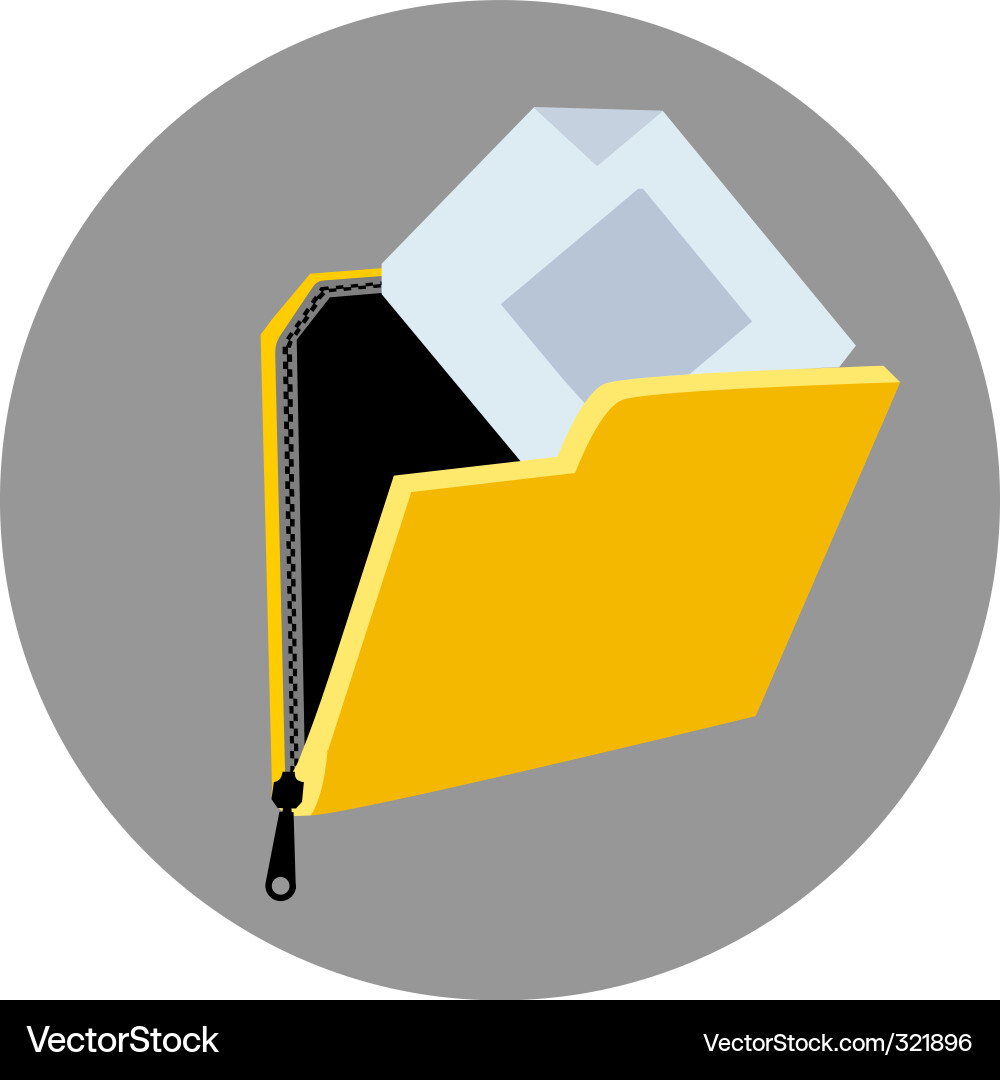 Data folder Vector Image