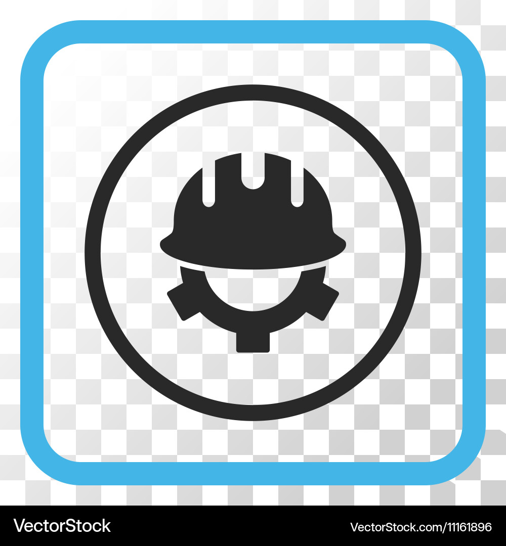 Development helmet icon in a frame vector image