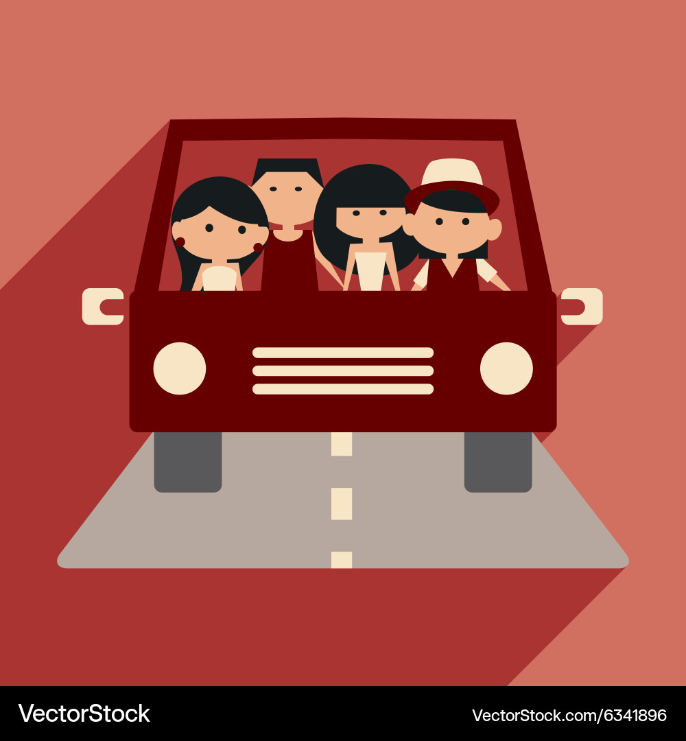 Flat with shadow icon and mobile application vector image