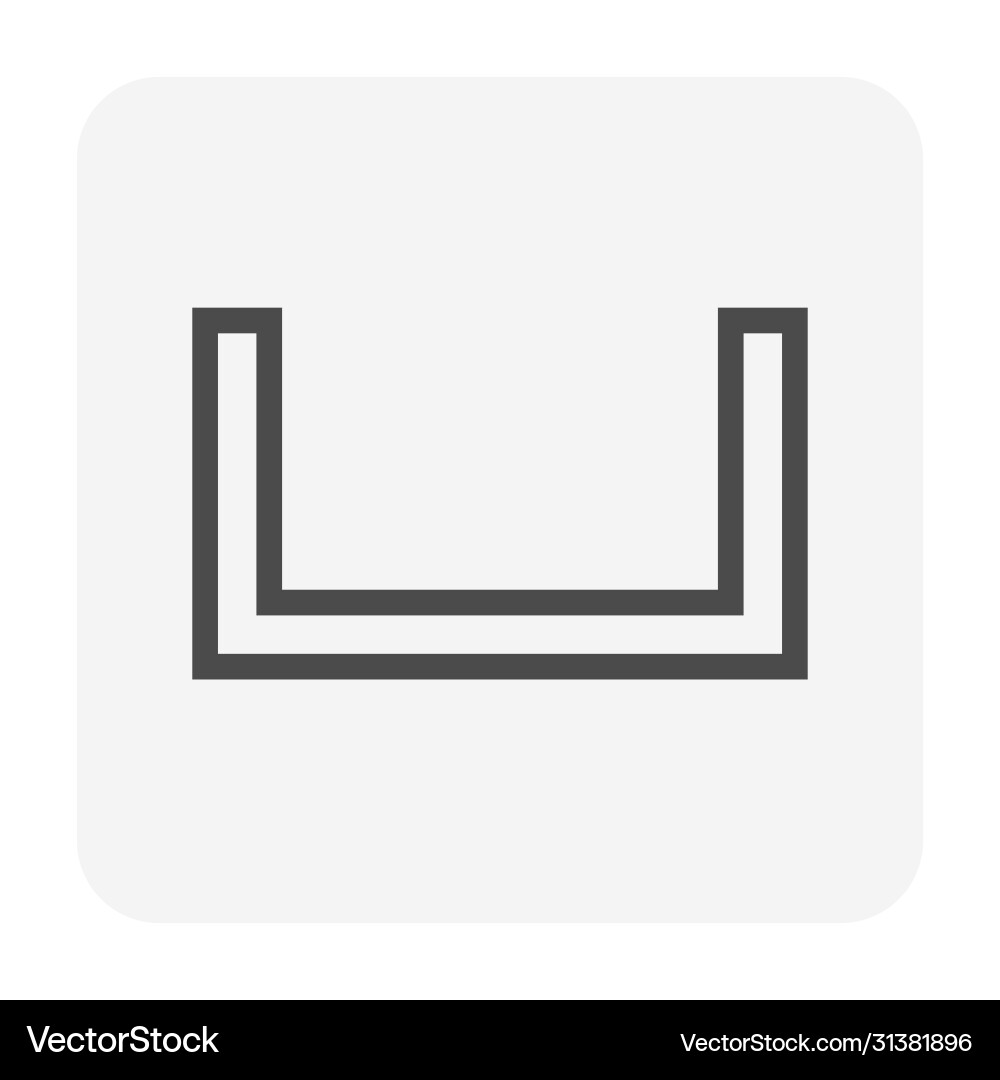 Gutter shape icon Gutter shape icon vector image