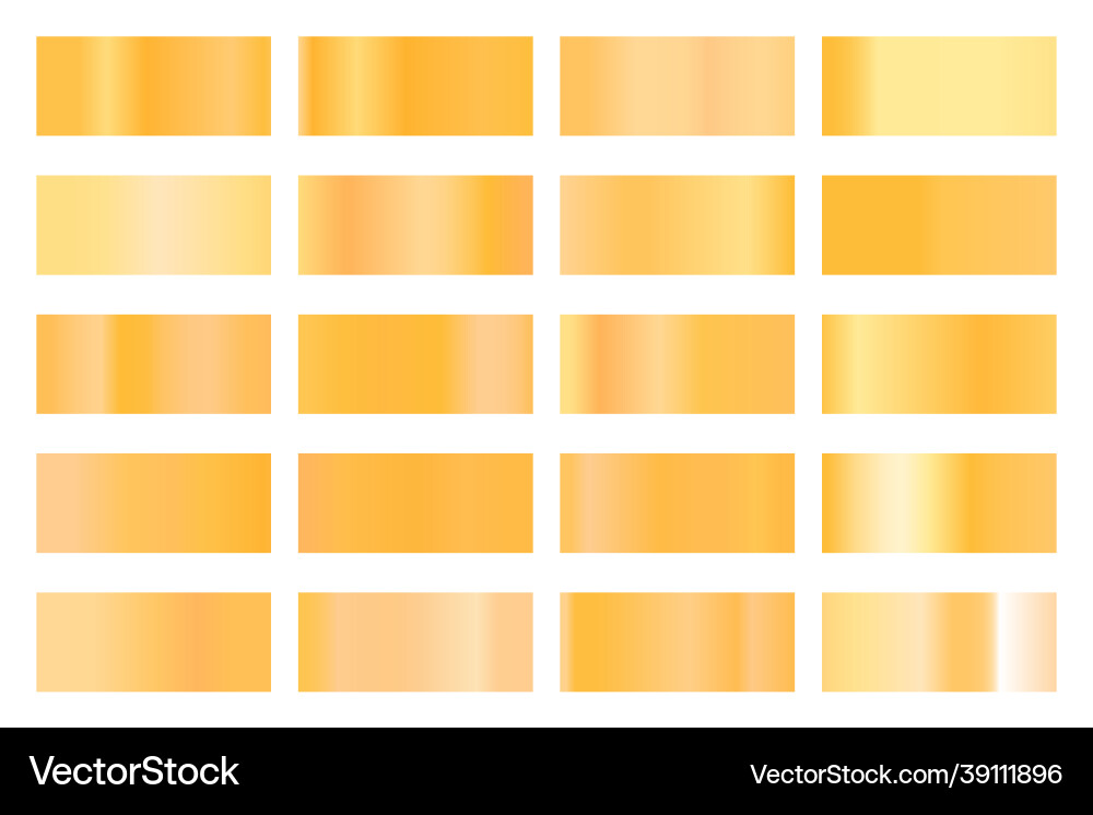 Metallic gradient collection with shiny colorful Metallic gradient collection with shiny colorful Vector Image