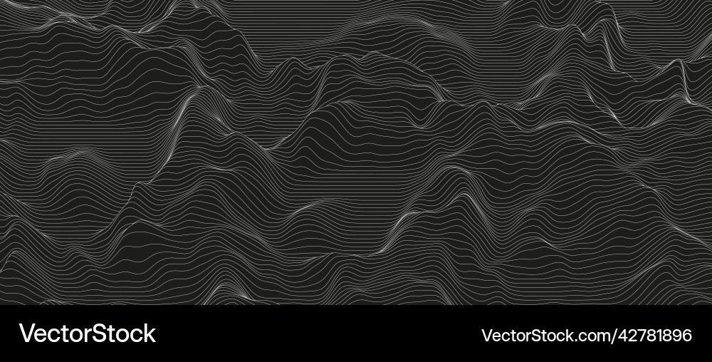 Monochrome sound line waves abstract background Monochrome sound line waves abstract background vector image