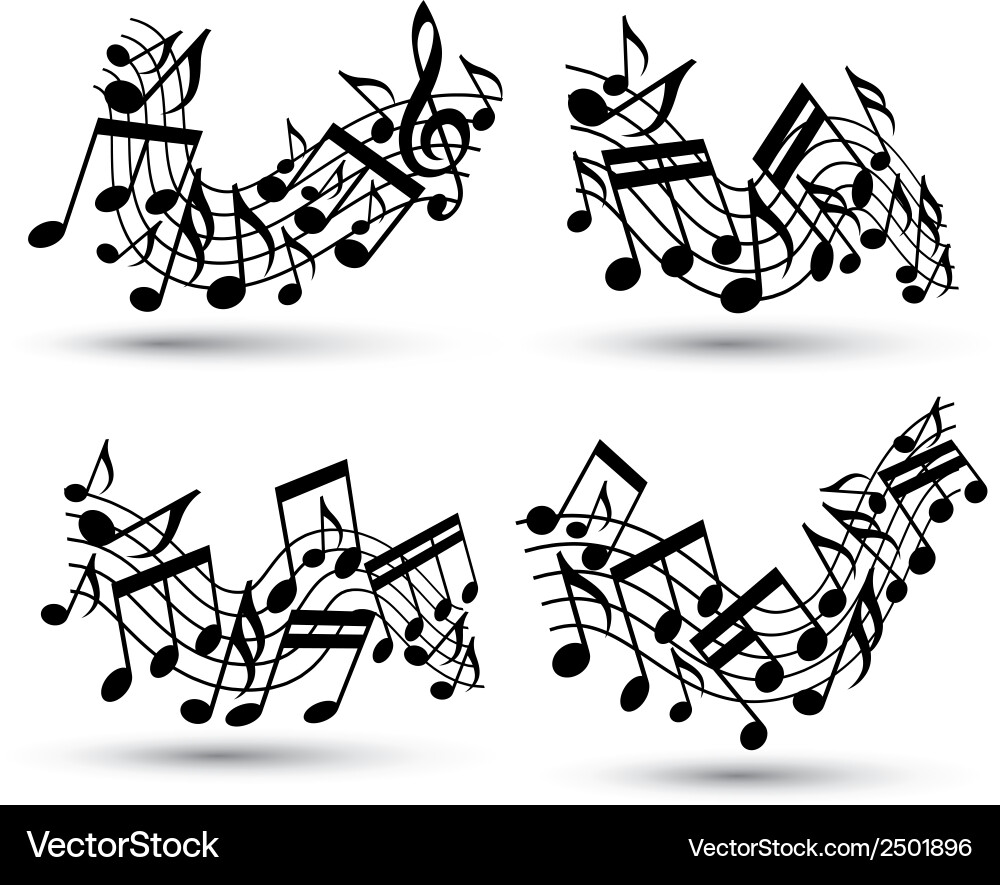 Musical Notes and Staves vector image