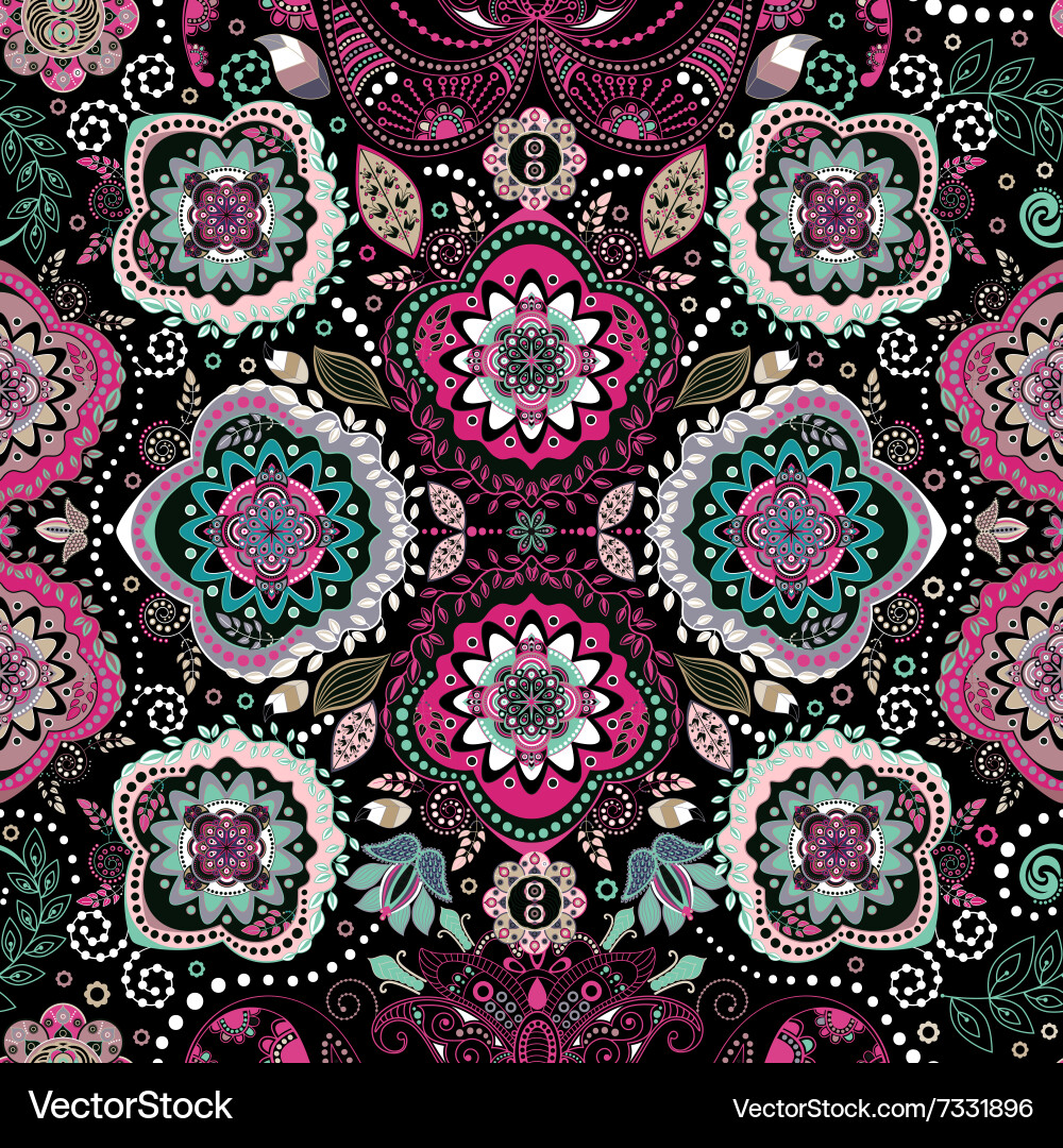 Paisley seamless pattern Vector Image