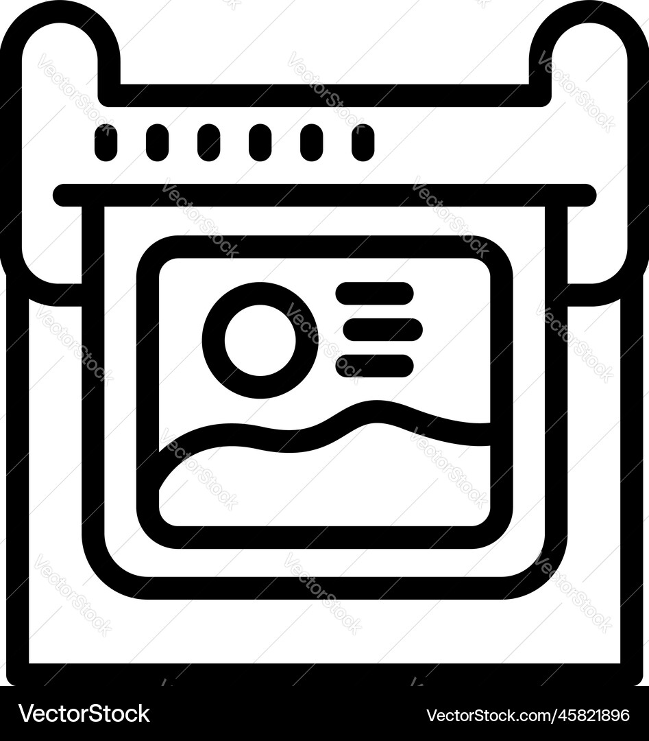 Plotter printing icon outline format Plotter printing icon outline format vector image
